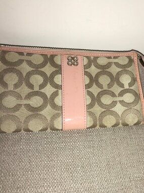 Pink Coach Wristlet